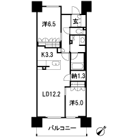 Floor: 2LDK + storeroom, occupied area: 64.34 sq m, Price: 30.6 million yen
