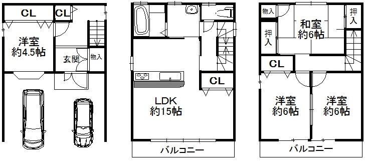 Floor plan. 22,800,000 yen, 4LDK, Land area 59.8 sq m , A 4-minute walk from the building area 117 sq m Takii Station! Sembayashi 6-minute walk from the train station! 
