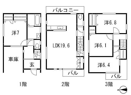 Floor plan. 32,800,000 yen, 4LDK, Land area 70.4 sq m , Building area 115.41 sq m Floor
