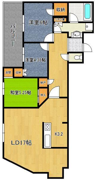 Floor plan. 3LDK, Price 31 million yen, Occupied area 84.71 sq m , Life wrapped in a balcony area 11.58 sq m feeling of freedom