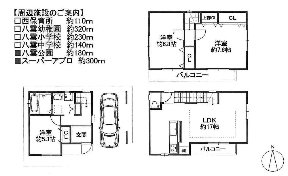 Floor plan. 25,800,000 yen, 3LDK, Land area 54.73 sq m , Building area 98.14 sq m