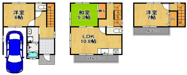 Floor plan. 19,800,000 yen, 3LDK, Land area 55.58 sq m , Building area 84.47 sq m barrier-free of human-friendly home