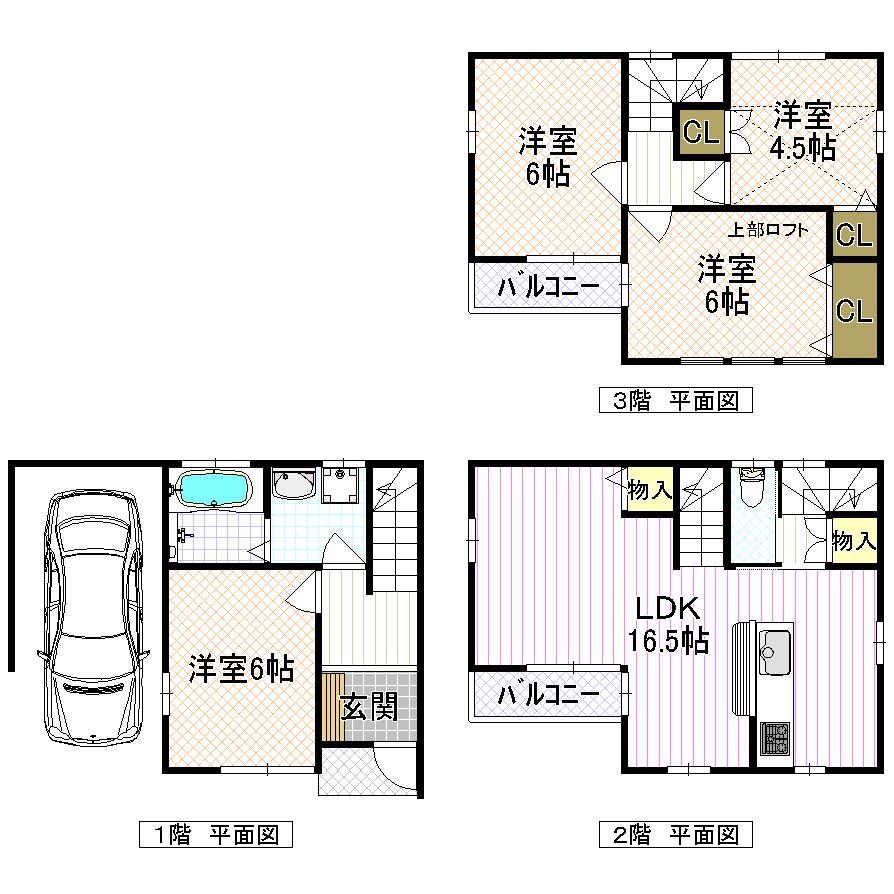 Floor plan. 20.8 million yen, 4LDK, Land area 57.7 sq m , Building area 99.85 sq m