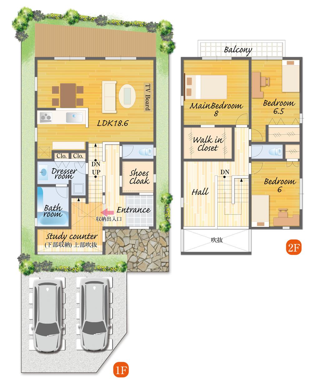 Floor plan. Price 35.4 million yen, 3LDK, Land area 132.13 sq m , Building area 121.5 sq m