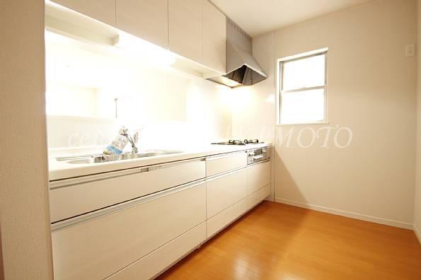 Kitchen. Face-to-face kitchen! All slide with storage.