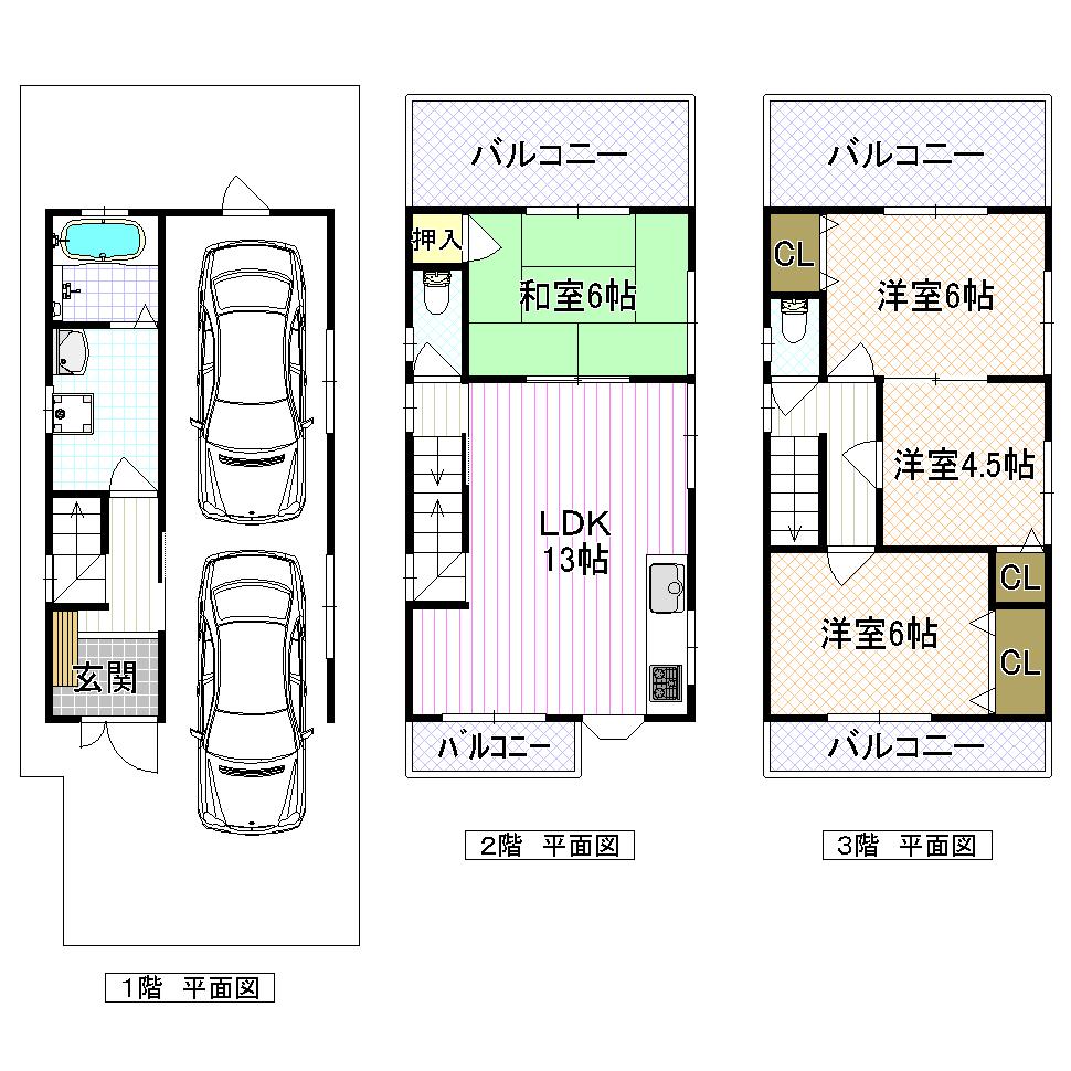 Floor plan. 11.8 million yen, 4LDK, Land area 60.5 sq m , Building area 109.35 sq m