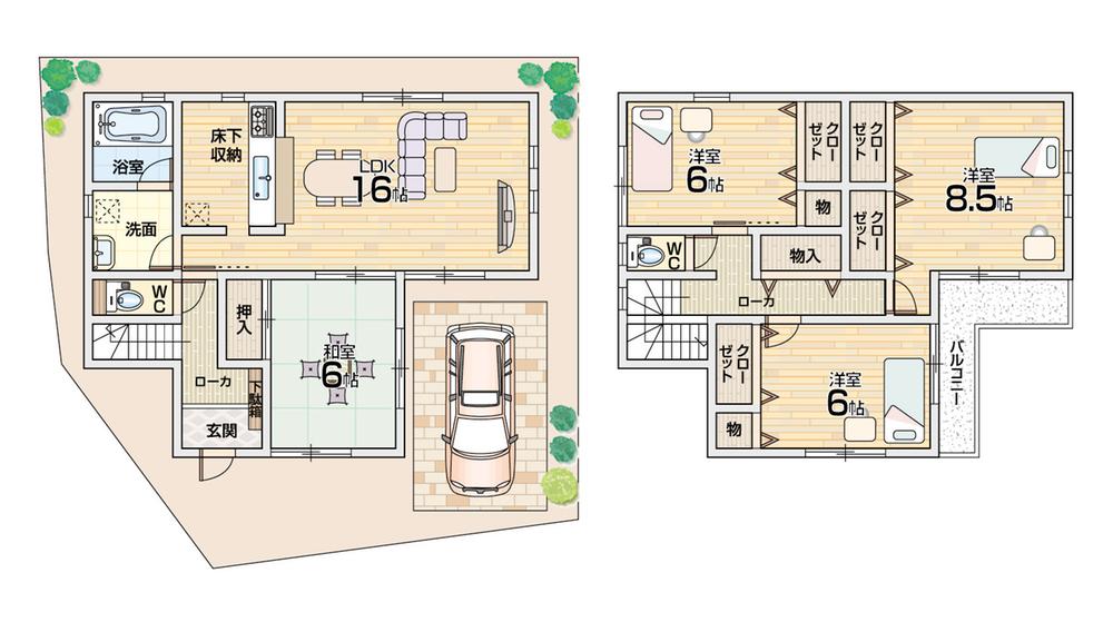 Floor plan. (No. 4 locations), Price 30,800,000 yen, 4LDK, Land area 120.01 sq m , Building area 103.68 sq m