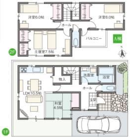 Floor plan. 16.5 million yen, 4LDK, Land area 94.21 sq m , Building area 93.15 sq m