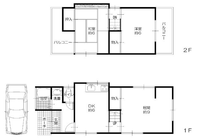 Floor plan. 7.4 million yen, 3DK, Land area 65.22 sq m , Building area 59.05 sq m