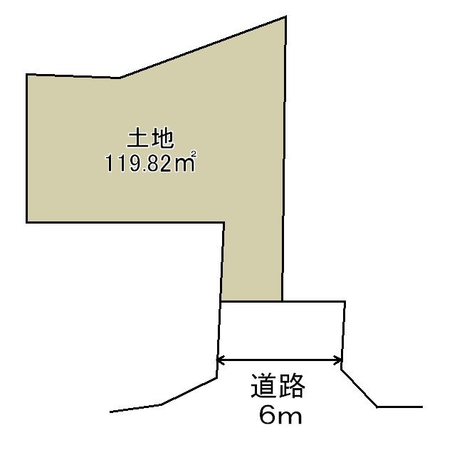 Compartment figure. Land price 13.5 million yen, Land area 119.82 sq m