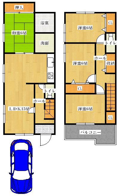 Floor plan. 19,800,000 yen, 4LDK, Land area 100.99 sq m , Building area 97.71 sq m   ◆ Floor plan