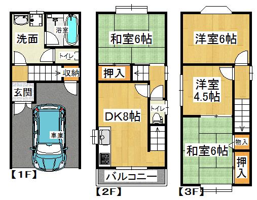 Floor plan. 14.8 million yen, 4DK, Land area 48.48 sq m , Building area 91.91 sq m   ◆  ◆ It is a large garage with 4DK ◆  ◆ 