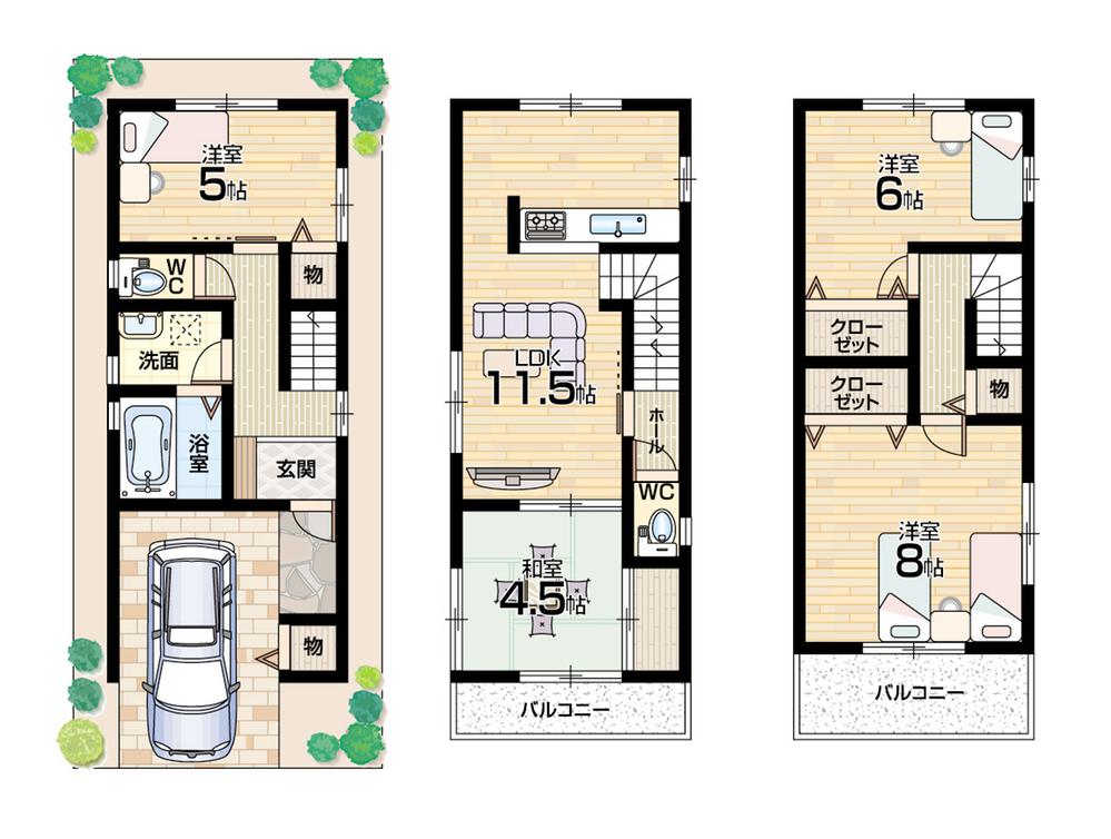 Floor plan. 21 million yen, 4LDK, Land area 52.51 sq m , Building area 93.78 sq m floor plan