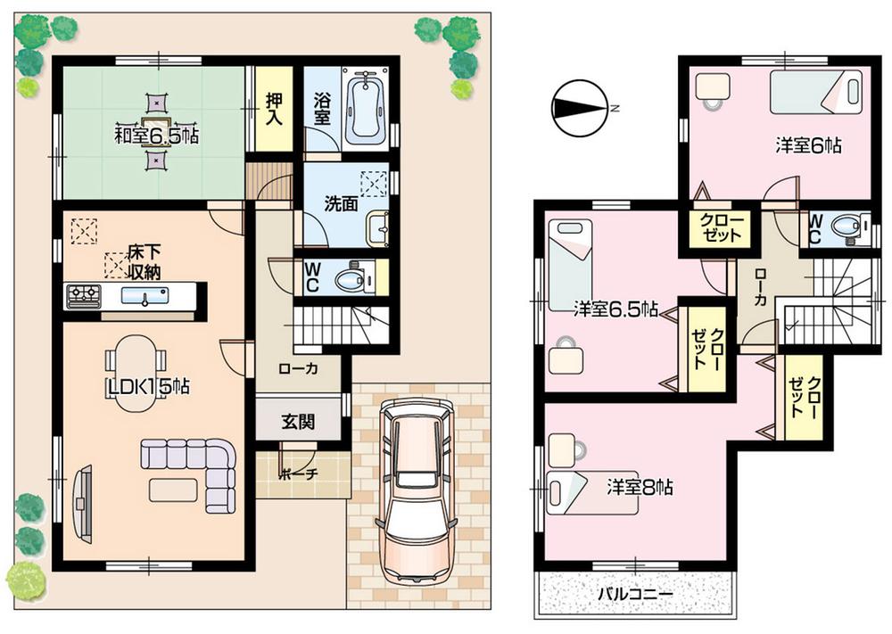 Floor plan. (Building 2), Price 28.8 million yen, 4LDK, Land area 120.01 sq m , Building area 95.58 sq m