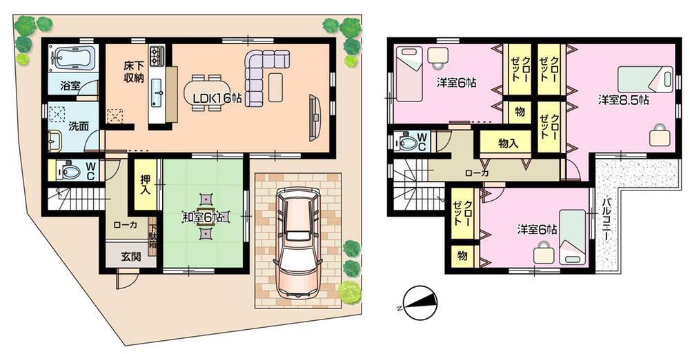 Floor plan. (4 Building), Price 30,800,000 yen, 4LDK, Land area 120.01 sq m , Building area 103.68 sq m