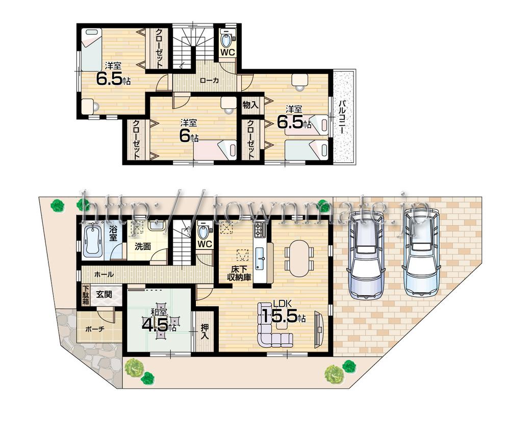 Floor plan. (1 Building), Price 23 million yen, 4LDK, Land area 117.39 sq m , Building area 93.15 sq m