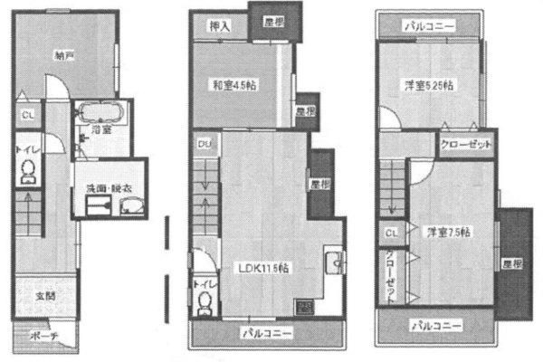 Floor plan. 24,800,000 yen, 3LDK + S (storeroom), Land area 61.58 sq m , Building area 100.68 sq m
