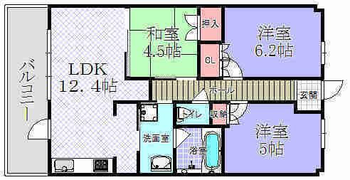 Floor plan. 3LDK, Price 19 million yen, Occupied area 64.17 sq m , The beginning of the balcony area 11.16 sq m fulfilling life