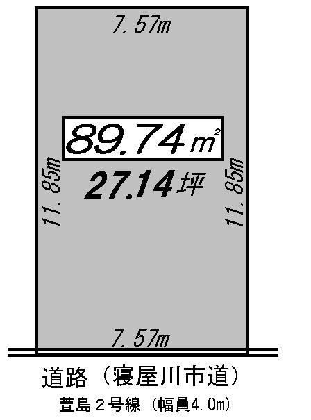 Compartment figure. Land price 13.5 million yen, Land area 89.74 sq m