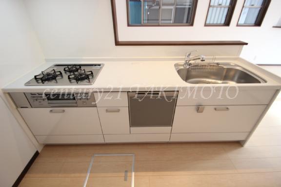 Kitchen. The state-of-the-art system with kitchen dish washing dryer