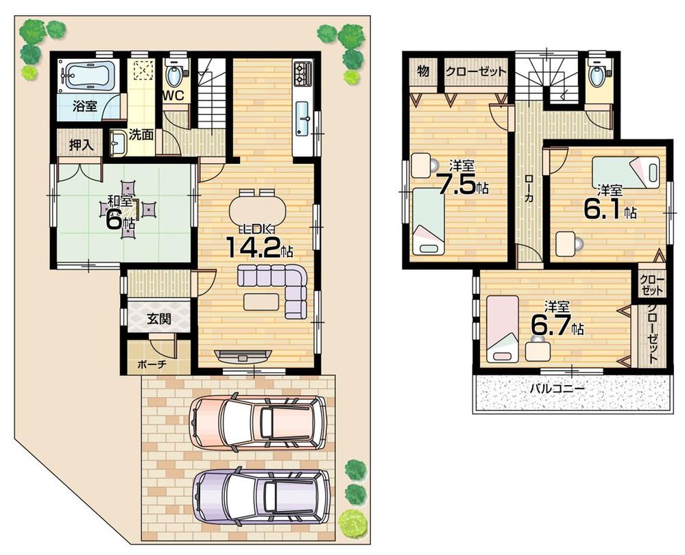 Floor plan. 25,300,000 yen, 4LDK, Land area 103.2 sq m , Building area 94.56 sq m