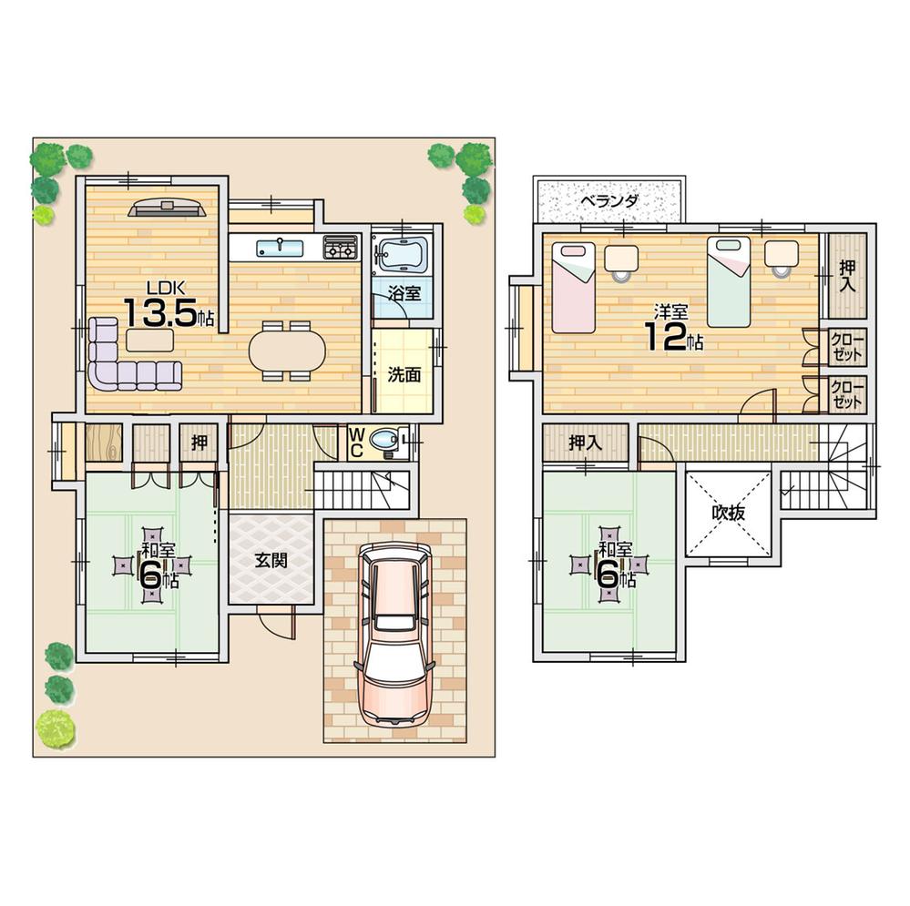 Floor plan. 10.5 million yen, 3LDK, Land area 102.85 sq m , Building area 88.29 sq m floor plan