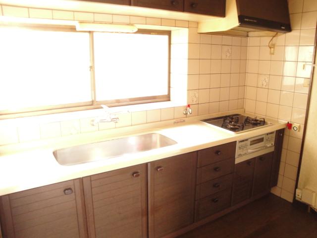Kitchen. Woodgrain kitchen is fashionable! 