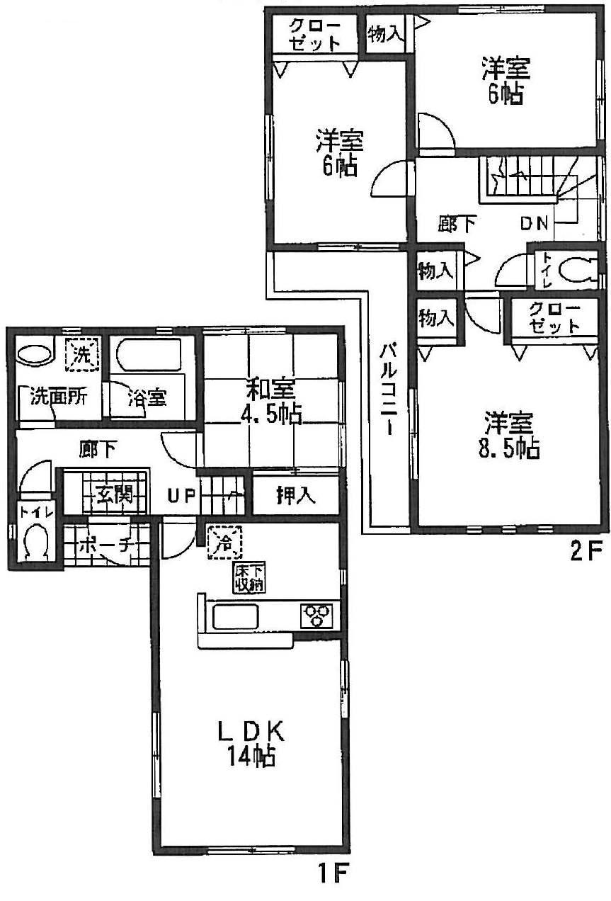 Floor plan. 29,800,000 yen, 4LDK, Land area 97.8 sq m , Building area 93.55 sq m