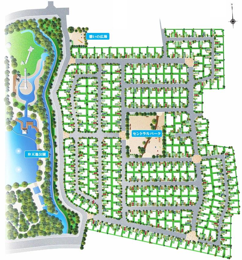 Other. 4 hectares more than all 283 units of the Big Town on the site of. Adjacent to Benten Pond Park, And Central Park in the middle of the Town.