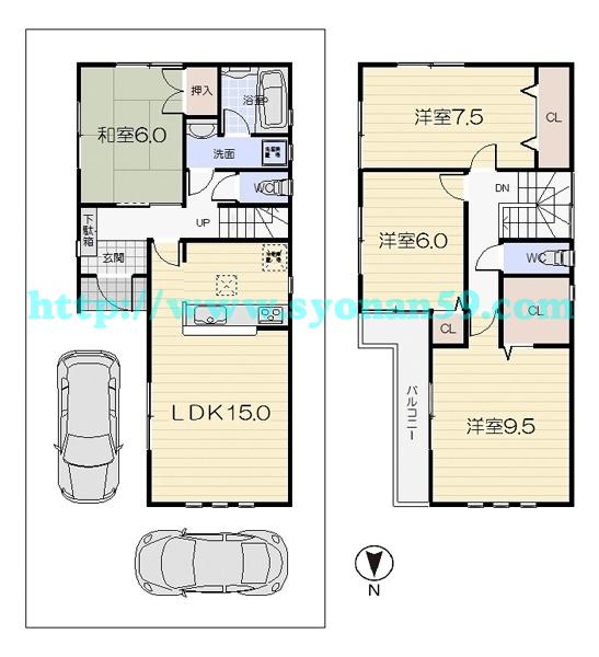 Floor plan. 25,800,000 yen, 4LDK, Land area 101.56 sq m , Building area 101.25 sq m floor plan