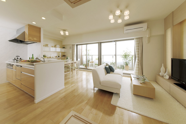 Living.  [living ・ dining] Live along with the light and wind, Living to be filled in comfort ・ dining. A variety of interior fit, It is refreshing space (H2 type model room)