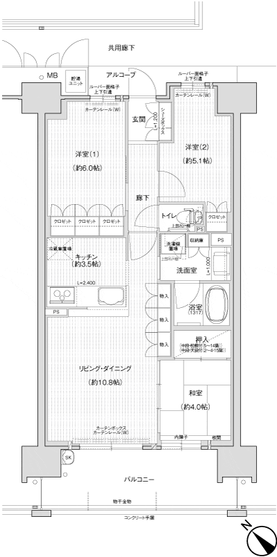 Floor: 3LDK, occupied area: 65.64 sq m, Price: 28,700,000 yen ・ 28.8 million yen