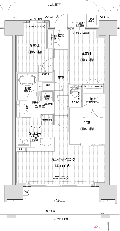 Floor: 3LDK, the area occupied: 65.4 sq m, Price: 28.1 million yen