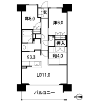 Floor: 3LDK, the area occupied: 65.4 sq m, Price: 28.1 million yen