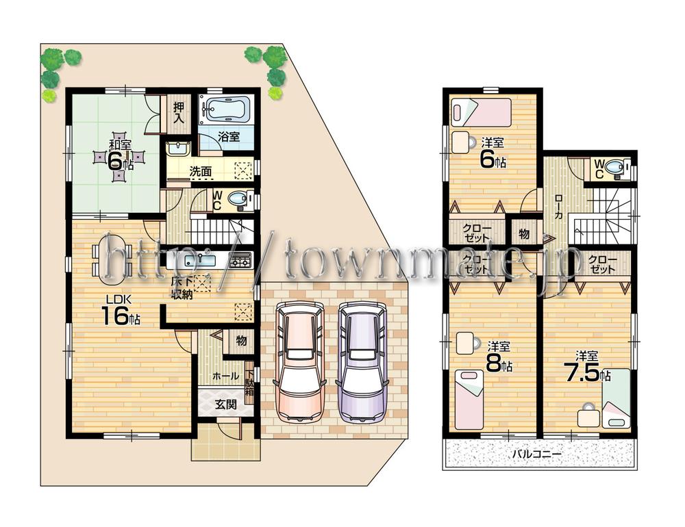 Floor plan. (1 Building), Price 30,800,000 yen, 4LDK, Land area 120.01 sq m , Building area 100.44 sq m