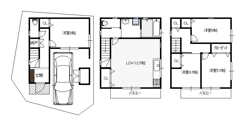 Floor plan. 25,800,000 yen, 3LDK, Land area 56.52 sq m , Building area 99.81 sq m