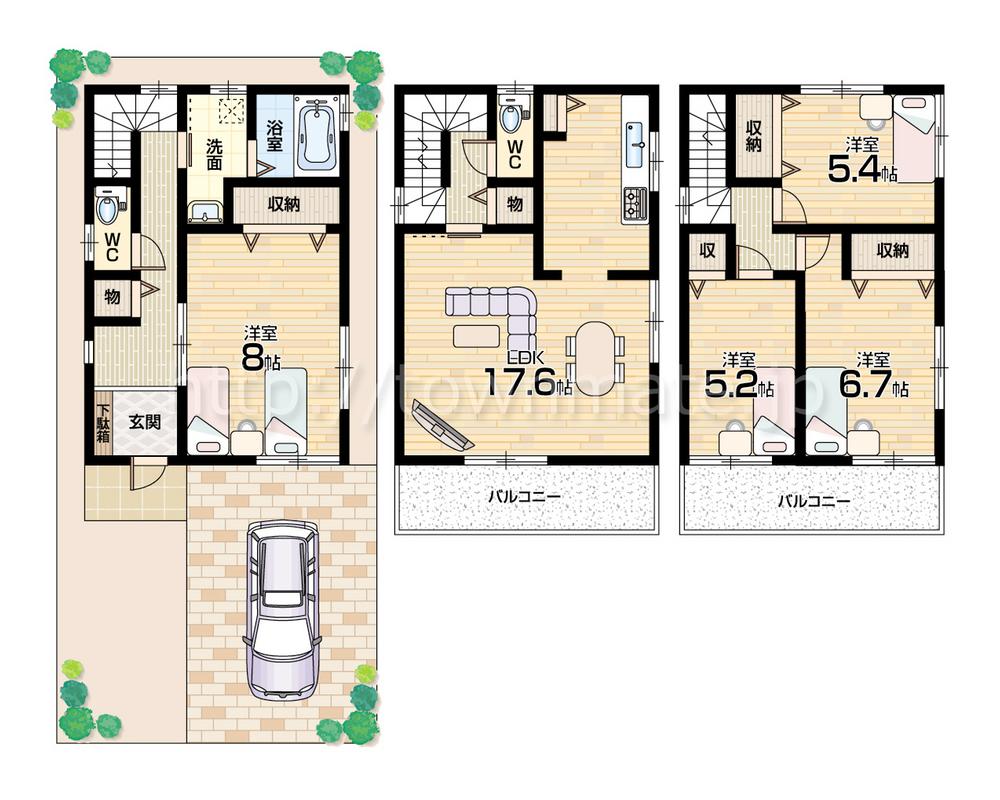 Floor plan. (No. G), Price 23.8 million yen, 4LDK, Land area 80 sq m , Building area 109.32 sq m