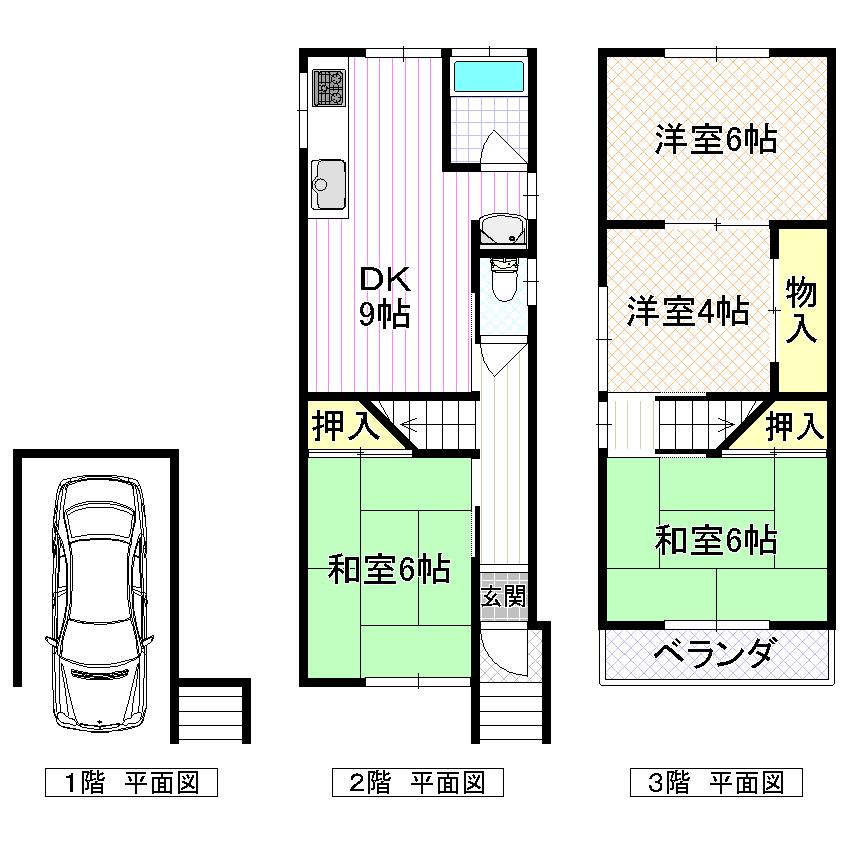 Floor plan. 10.8 million yen, 4DK, Land area 58.82 sq m , Building area 76.95 sq m
