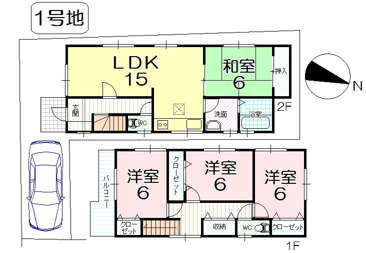 Floor plan. 19,800,000 yen, 4LDK, Land area 100.99 sq m , Building area 97.71 sq m