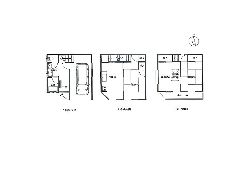 Floor plan. 8.8 million yen, 3DK, Land area 38.91 sq m , Building area 79.78 sq m