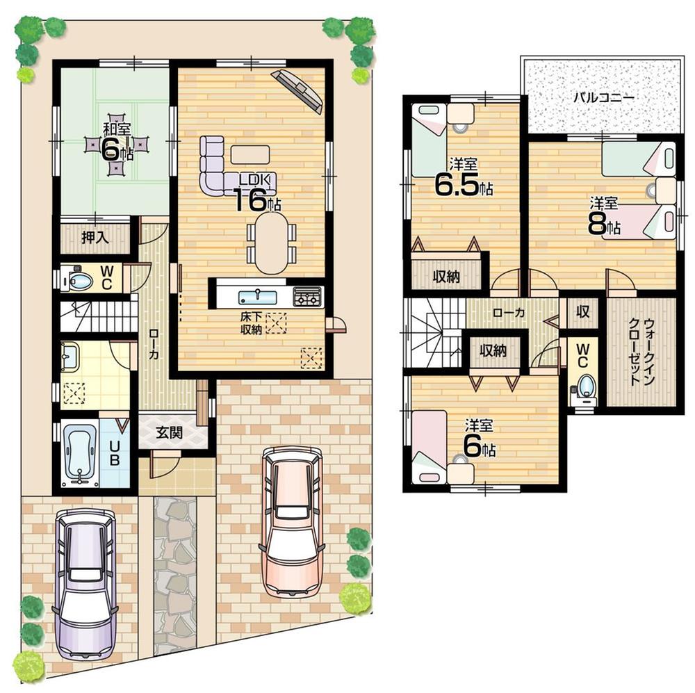 Floor plan. 24,800,000 yen, 4LDK + S (storeroom), Land area 135.24 sq m , Building area 104.33 sq m