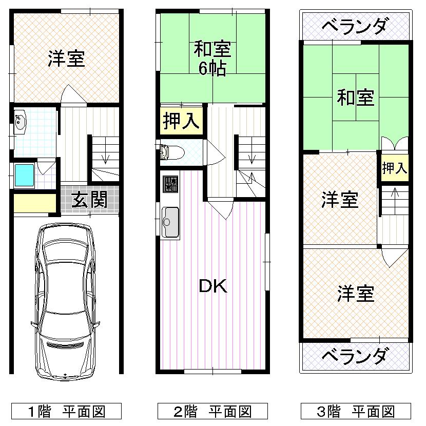 Floor plan. 6.9 million yen, 5DK, Land area 37.12 sq m , Building area 91.45 sq m