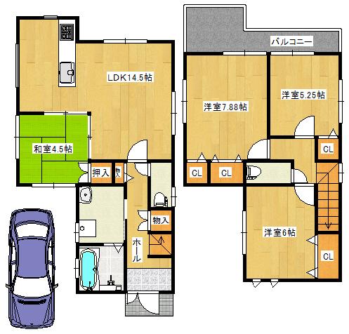 Floor plan. 32,800,000 yen, 4LDK, Land area 87.42 sq m , Building area 92.12 sq m   ◆ Floor plan