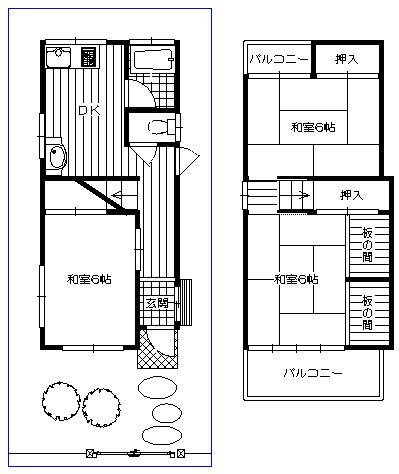 Floor plan. 4.8 million yen, 3DK, Land area 50.45 sq m , Building area 57.14 sq m