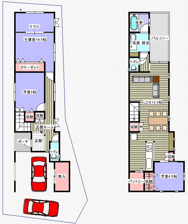 Floor plan. 28.8 million yen, 3LDK, Land area 137.65 sq m , Wide of building area 118.26 sq m south-facing ~ There balcony It is attractive! !