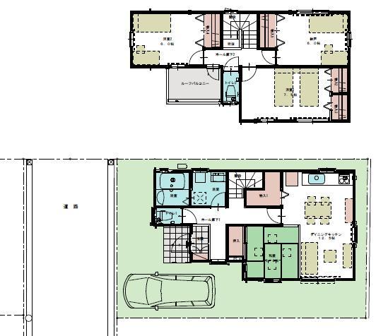 Floor plan. 16.5 million yen, 4LDK, Land area 100.21 sq m , Building area 93.15 sq m