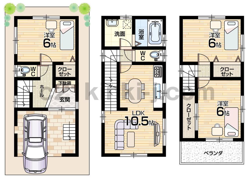 Floor plan. 19,800,000 yen, 3LDK, Land area 50.9 sq m , Building area 76.17 sq m floor plan