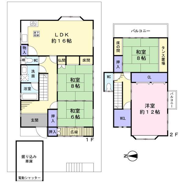 Floor plan. 21,800,000 yen, 4LDK, Land area 163.04 sq m , Building area 134.75 sq m