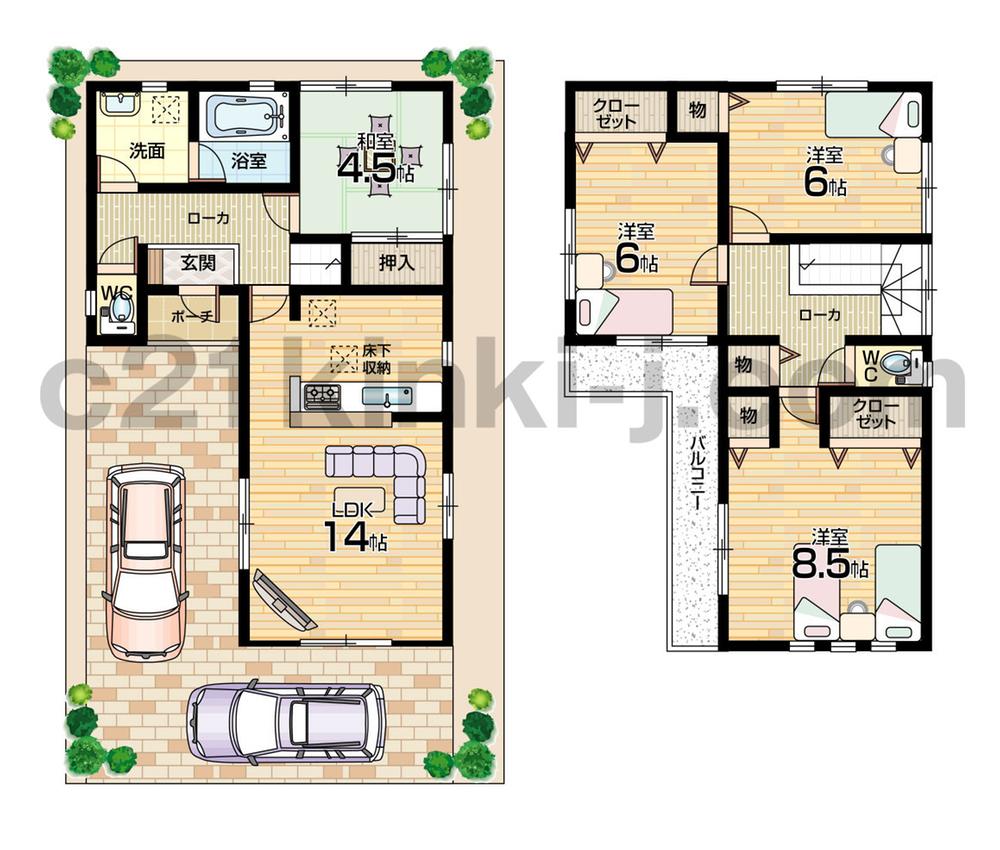 Floor plan. (No. 4 locations), Price 31,800,000 yen, 4LDK, Land area 97.8 sq m , Building area 93.55 sq m