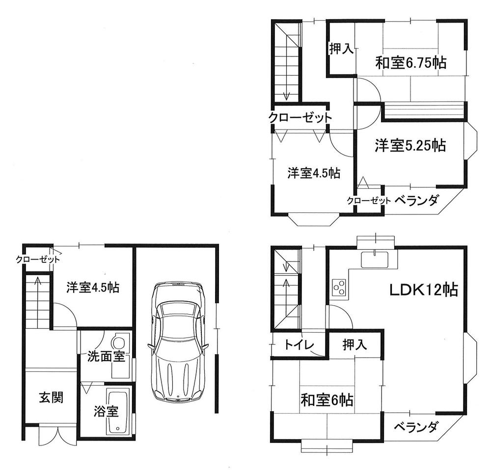 Floor plan. 17.8 million yen, 5LDK, Land area 47.79 sq m , Building area 98.96 sq m floor plan